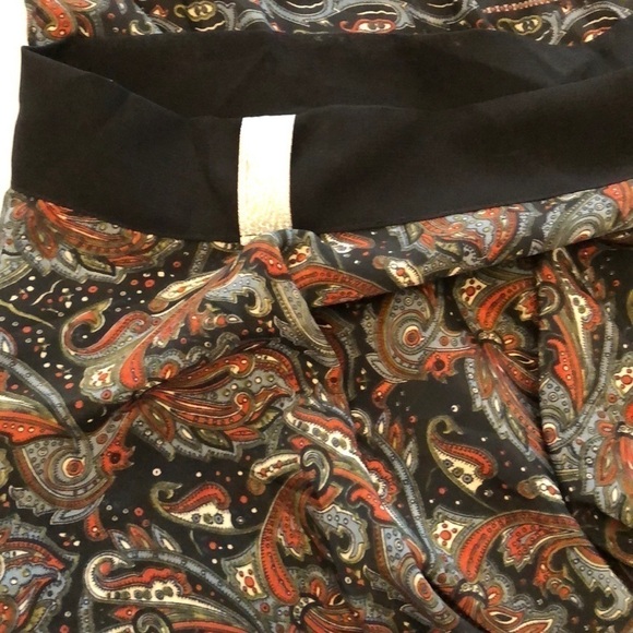 Silk one of a kind versatile wrap around tunic skirt halter top. Boho Paisley - Picture 9 of 14
